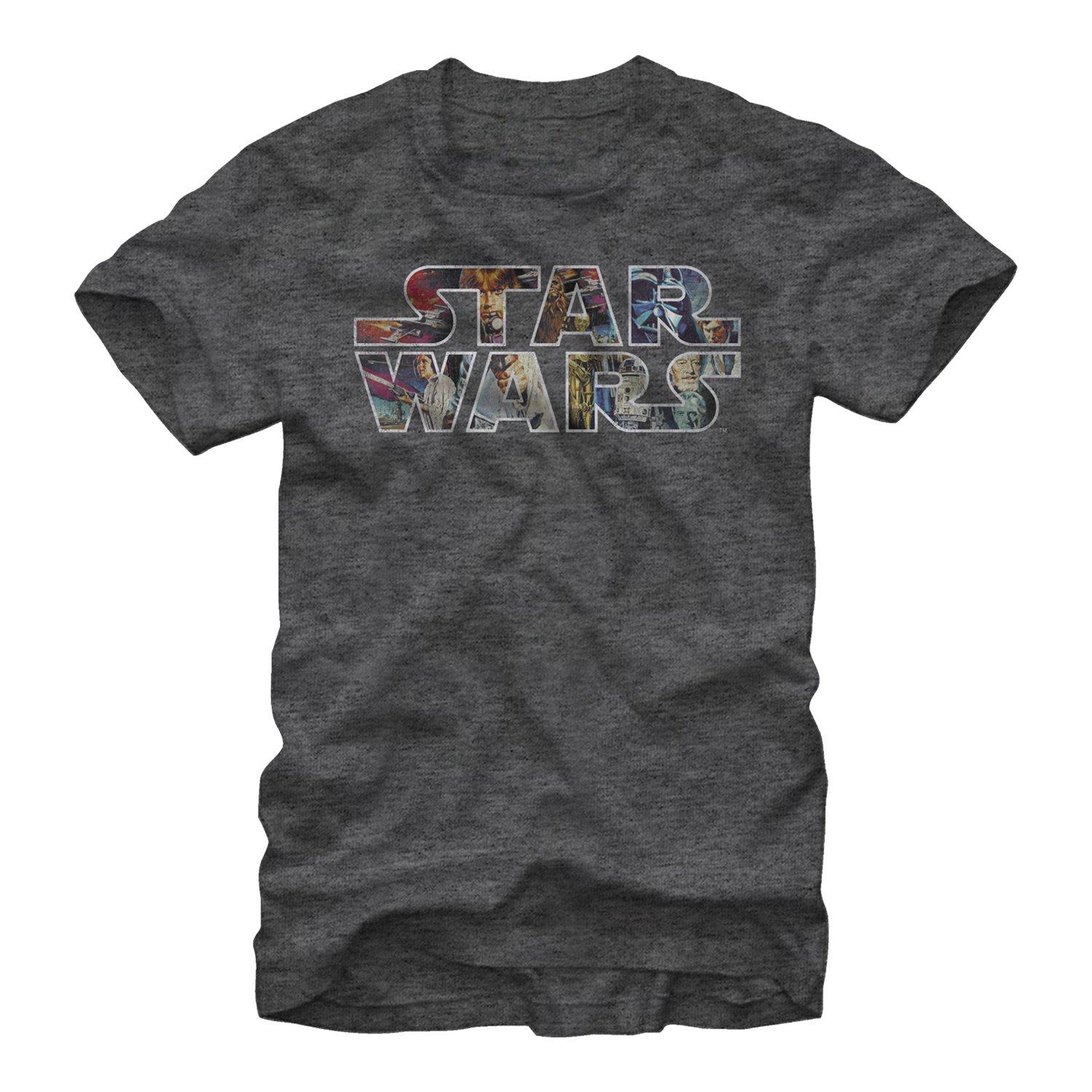 Photo 1 of Star Wars Young Men's Epic Logo T-Shirt, Charcoal Heather, XL