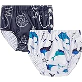 Durio 2PCS Reusable Swim Diapers - Toddler Baby Swim Diaper Soft and Waterproof for Swimming Lessons Boys and Girls