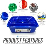 TDBS Cleaning Caddy Kitchen Organiser with Handle Multi Compartment Tray view 2