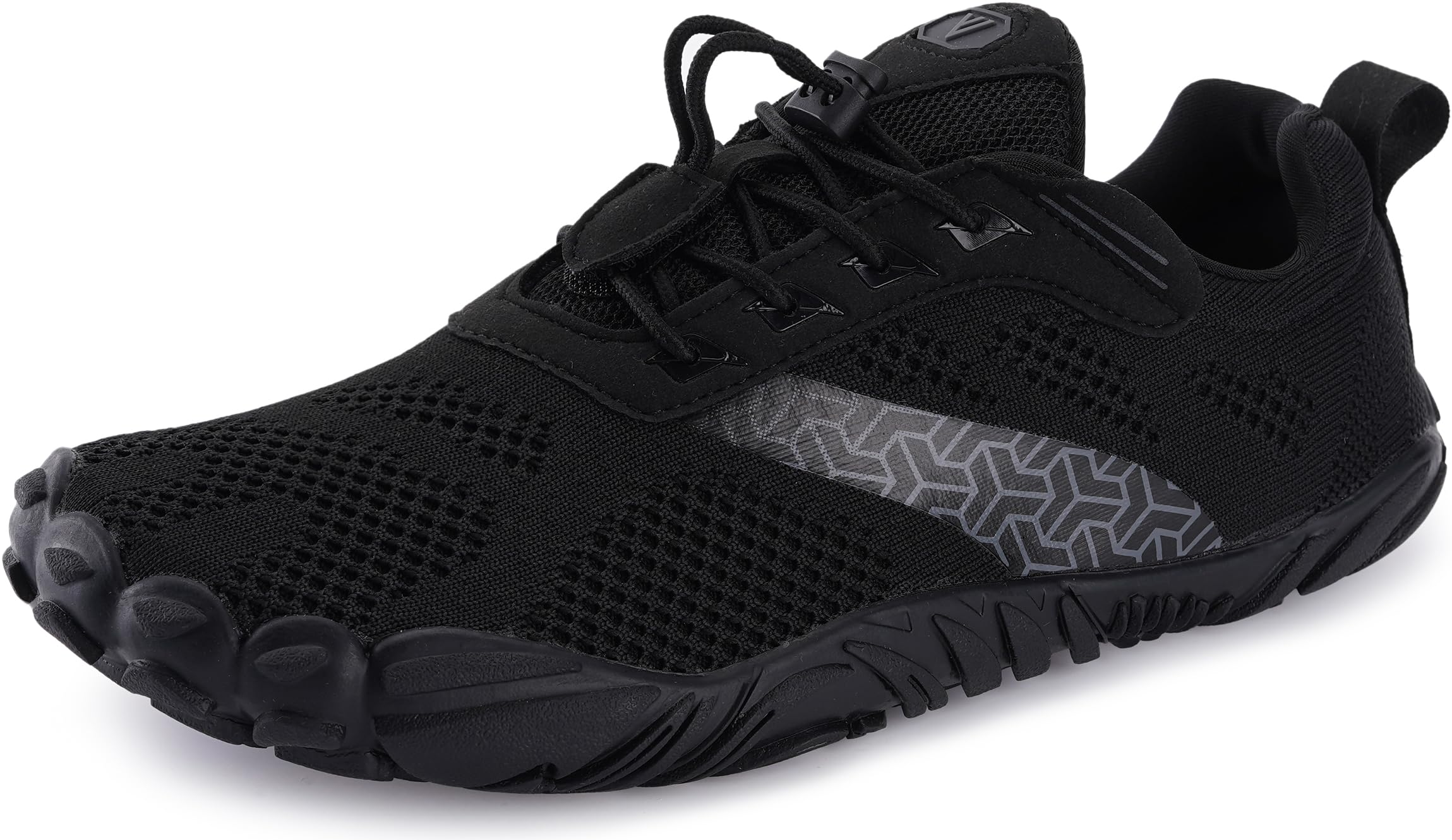 Photo 1 of WHITIN Men's Minimalist Trail Running Shoes Barefoot Minimus Wide Toe Box Size 11 Gym Workout Fitness Zero Drop Cross Trainer All Black 44