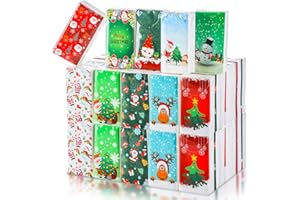 Spiareal 30 Pcs Christmas Nativity Holiday Pocket Tissues Holiday Merry Christmas Pocket Facial Tissues Gifts Bulk Religious Xmas Travel Size for Party Favors Supplies, 10 Designs(Cute)