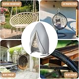 Senders Patio Hanging Egg Chair Cover 210D Grey 115x190cm with Zipper view 4