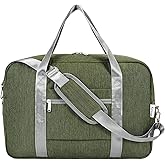 Small Carry On Bag For Spirit Airlines Personal Item Bag 18x14x8 Foldable Travel Duffel Bag Underseat Carry on Luggage for Women and Men 25L (Army Green)
