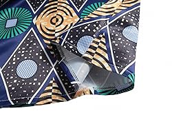 Afibi Womens African Print Skirt Boho Flare Pleated