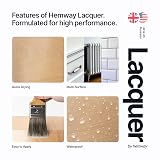 Hemway Clear Gloss Lacquer 1L Multi-Surface Varnish Wood Furniture Interior view 5