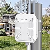 WAVLINK AX3000 Outdoor WiFi 6 Extender Long Range, Outdoor Wireless Access Point, Active PoE, 4x8dBi Antennas,Work with Starl