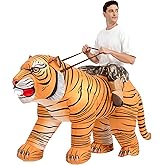 One Casa Inflatable Costume Adult,Blow Up Tiger Suit,Ride On Halloween Costumes for Men Women