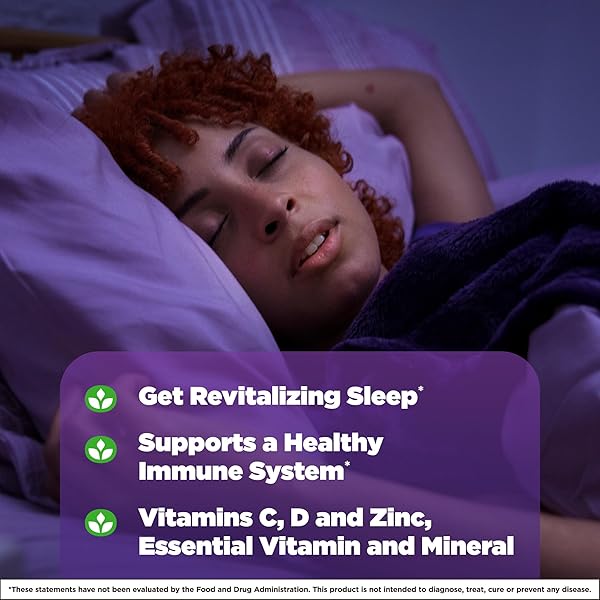 NATROL SLEEP+ IMMUNE HEALTH GUMMY, SLEEP AID & IMMUNITY SUPPORT, ELDERBERRY, VITAMINS C, D AND ZINC, DRUG FREE, 50 BERRY FLAVORED GUMMIES (PACKAGING MAY VARY)
