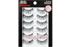 Ardell Wispies False Eyelashes 113 - Natural Wispy Lashes, Lightweight Reusable Strip Lashes, 6 Pairs, 1 Pack