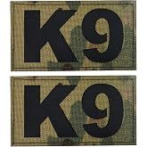 ODSP IR Reflective K9 Dog Hook Loop Tactical Patch | IR Reflective K9 Sign, 3.54 X 1.97 Inch, Hook Loop Backing, Appliqu&eacute;s for Service Dog Harnesses, Vests