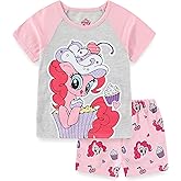 My Little Pony Pinkie Pie Girls Short Sleeve T-Shirt and French Terry Shorts Set for Big Kids