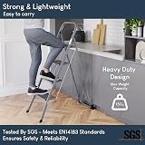 Home Vida 4 Step Ladder Heavy Duty Steel Folding 150kg Grey view 3