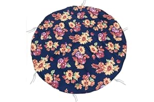 Sqodok Papasan Cushion Cover Only 55in Outdoor Indoor Papasan Chair Cushion Covers Waterproof Papasan Slipcover Papasan Covers for Cushions with Zipper and Ties, Machine Washable, Blue Sunflower