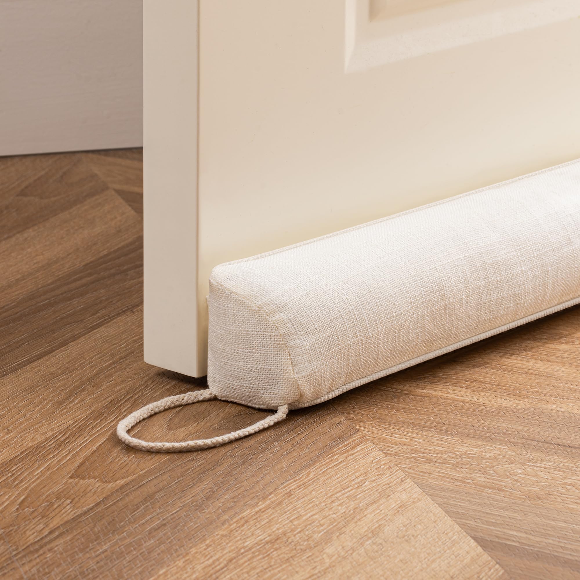 Photo 1 of Sunolga 38" Linen Door Draft Stopper Blocks Hot and Cold Air with Removable Washable Cover for Bottom of Door, All-Season Seal for Noise, Wind, Door Sweep for Gaps Up to 3", Home Essentials, Beige
