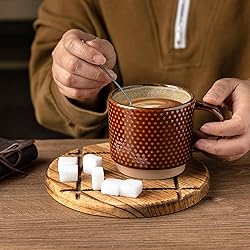 GBHOME 15OZ Stackable Coffee Mugs, Ceramic Coffee