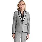 Kasper Women's Mini-Check One Button Blazer