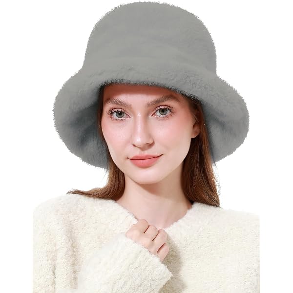Sherpa Faux Fur Reversible Bucket Hat for Women - Winter  display picture 1