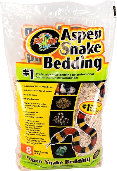 Zoo Med SB-8 Aspen Snake Bedding 8.8 Litre - Dust Free, High Absorbency