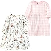 Luvable Friends Hudson Baby Long-Sleeve Dresses 2pk