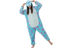QSTYLE Adult Animal Onesie Halloween Costume,One Piece Cosplay Suit for Women and Men