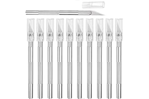 MUDDER 15 Pack Exacto Knife Set, Hobby Knife, Back to School Supplies Craft Knifes Kit for Art, Carving, DIY, Scrapbooking, Art, Cutting, Stencil(Silver)