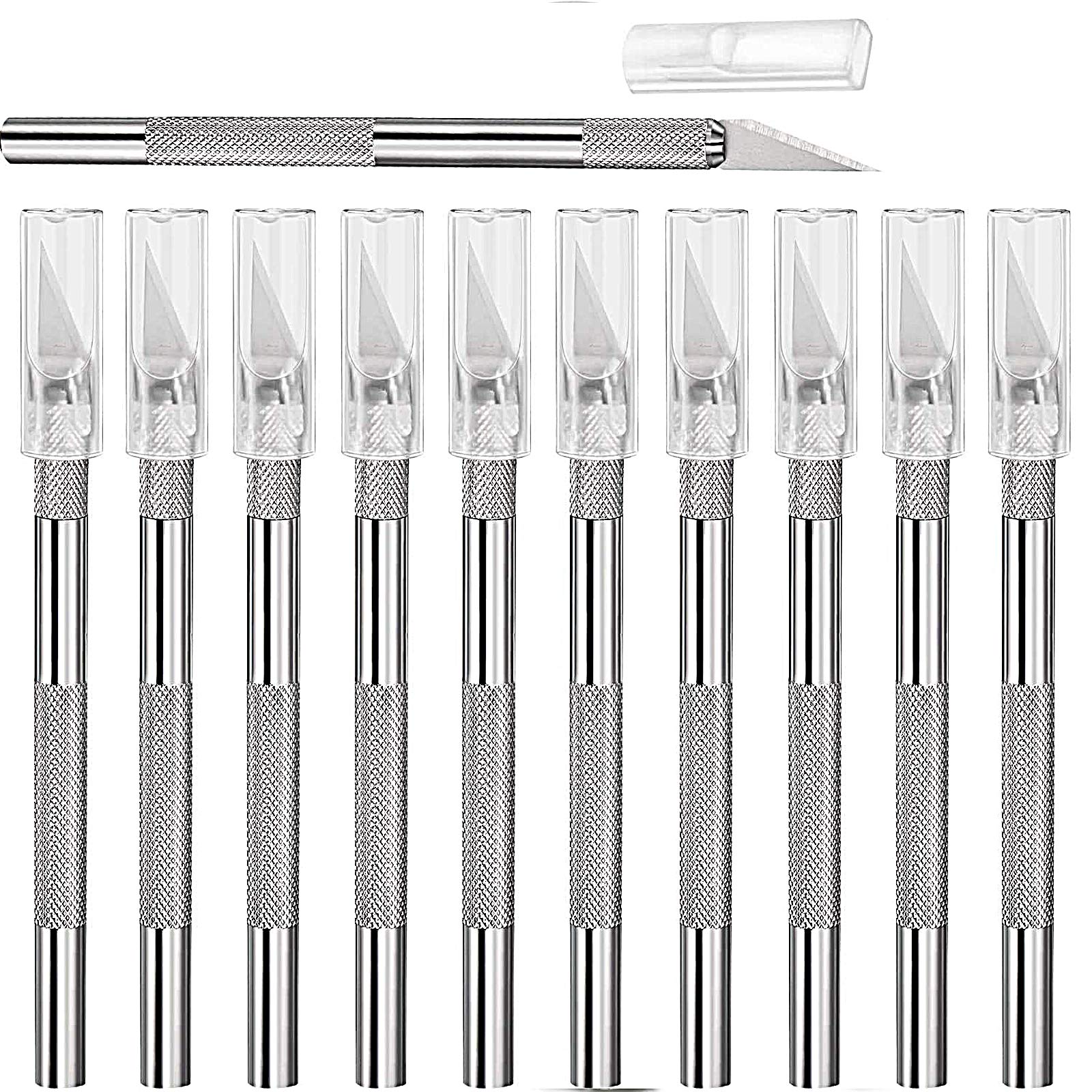 Photo 1 of 15 Pack Exacto Knife Set, Hobby Knife, Back to School Supplies Craft Knifes Kit for Art, Carving, DIY, Scrapbooking, Art, Cutting, Stencil(Silver)