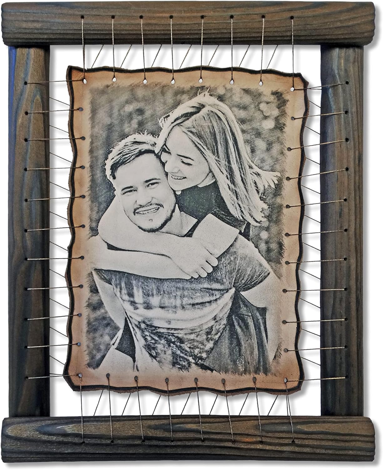 Photographs - Real Leather Hand Engraving - 3 Year Anniversary Gifts for Him Leather Gifts for Her 3rd Wedding Anniversary Gifts Anniversary Gifts for Husband Anniversary Gift for Her Wife Gifts