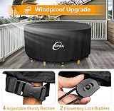 Kipiea Extra Large Garden Furniture Covers 300x300x71cm Waterproof 420D view 5