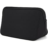 AJLTPA Cosmetic Bag Waterproof Neoprene Zipper Pouch Travel Portable Toiletry Makeup Bags Organizer Case for Women and Girls