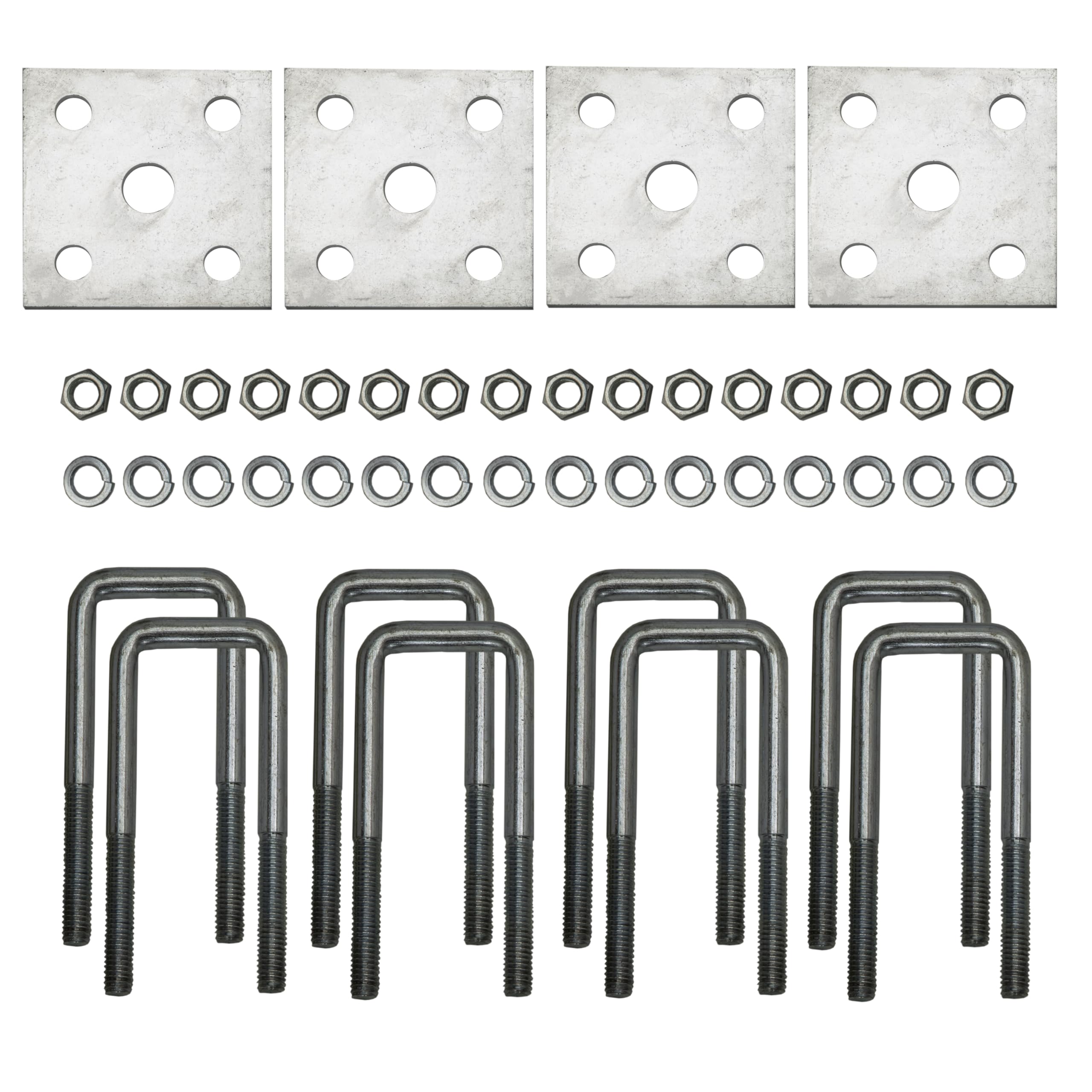 Photo 1 of Extreme Max 3006.7098 Tandem Axle Galvanized U-Bolt Kit for Mounting Boat Trailer Leaf Springs for 2" x 2" Axle - 5-1/4" Long