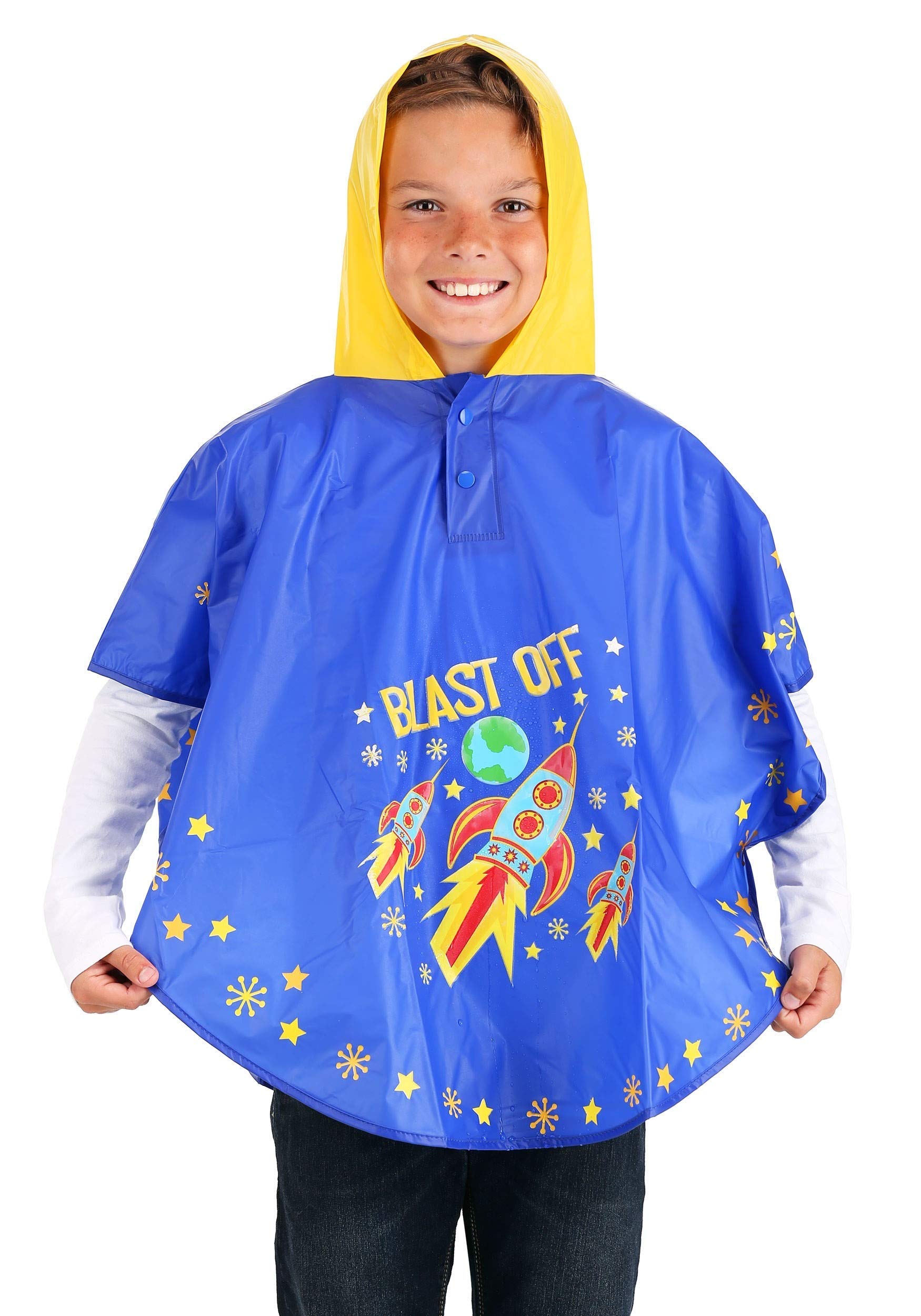 Floss & Rock SPACE ROCKET COLOUR CHANGING PONCHO