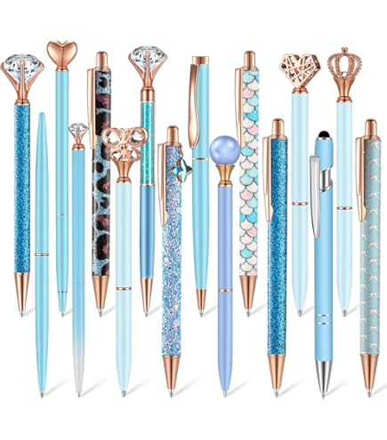 Lhwen Diamond Bridal Pen Ballpoint Pen With Crystal Top Party Gift For Bridesmaids Wedding Shower Galentines Xmas Stationery Rose Gold Silver Gold - View #4