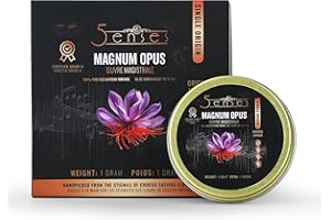 5Senses Kashmir Mongra Saffron Spice | Magnum Opus | Natural Single Origin Saffron Threads for Cooking | No Preservatives, No