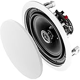 OSD Audio 8" in Ceiling Stereo Speaker Pair 140W 2-Way, Pivoting Tweeter, Paintable Grille ICE800