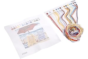 Dimensions 07223 Needlepoint Kit, Beach Side View Needlepoint Set, 5" W x 5" H