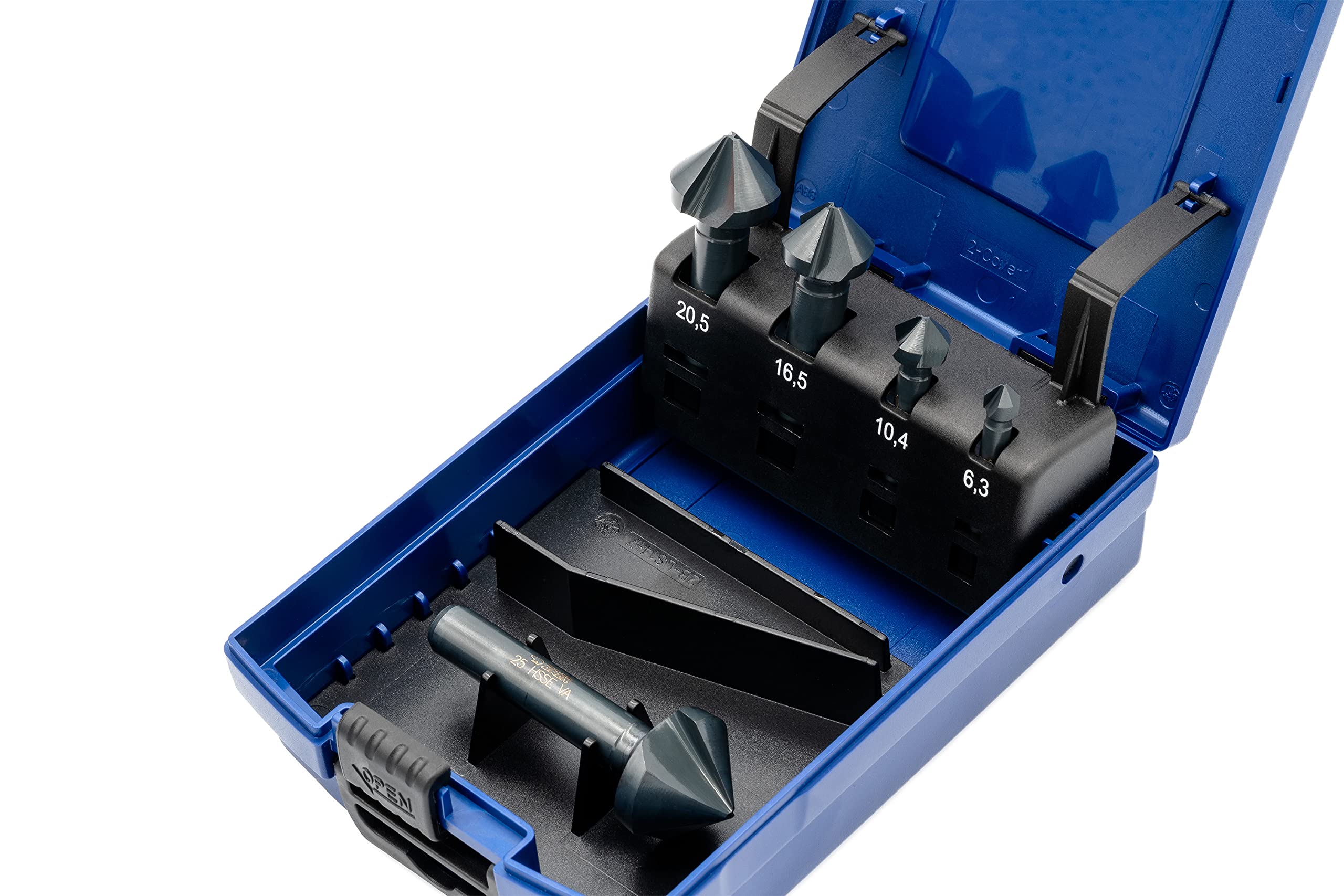 HSSE-VAP 90° Countersink Set 6.3-25.0 mm for Stainless Steel Countersink Drill Set Countersink Milling Cutter Deburring Countersink