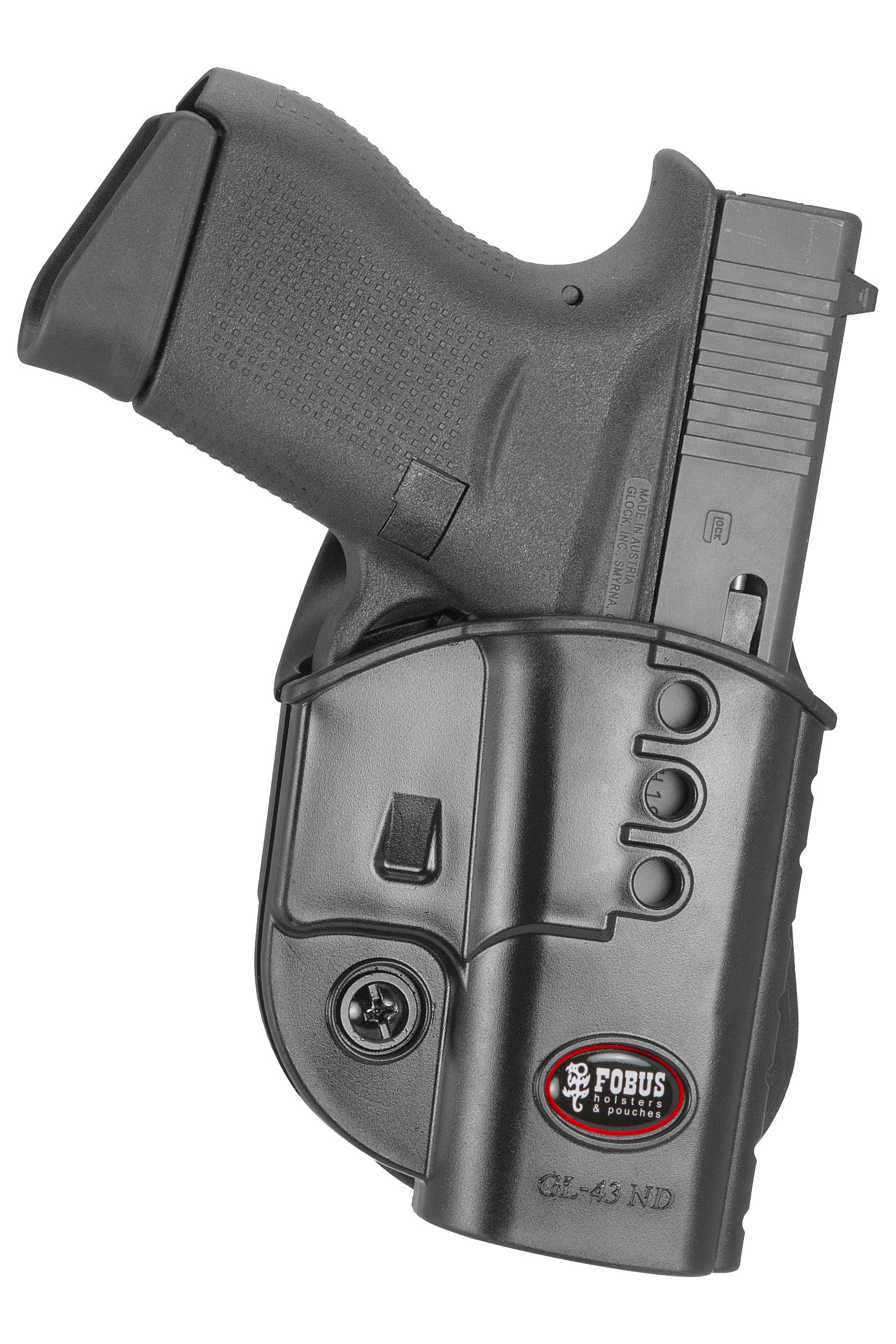 Fobus Unisex's Evolution Holster, Black, Glock 43