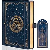 TIEFOSSI Tree of Life Journal, A5 Lined Journal for Women Men, Aesthetic Notebook with 316 Numbered Pages, Hardcover Vegan Leather Journals with Bookmark, 100 GSM Thick Paper