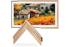 VueFrame TV Frames 55" Deco Only for Samsung The Frame TVs, Alloy Bezel Modern & Minimalist Styles, Easy Installation, Interchangeable Bezels for Home Decor
