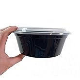 DHG PROFESSIONAL 50 sets 32oz Round Food Containers Meal Prep Microwavable Reusable Plastic BPA Free