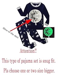 KikizYe Little Boys Glow in the Dark Moon Space