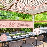 DEARLIVES 14 Pcs 18th Birthday Decor Rose Gold Party Supplies view 6
