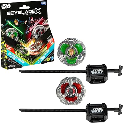 Beyblade X et Star Wars Collab Luke Skywalker 4-80B vs. Darth Vader 4-60B, Multipack, Jouet de Collection pour Enfants de 8 Ans et Plus