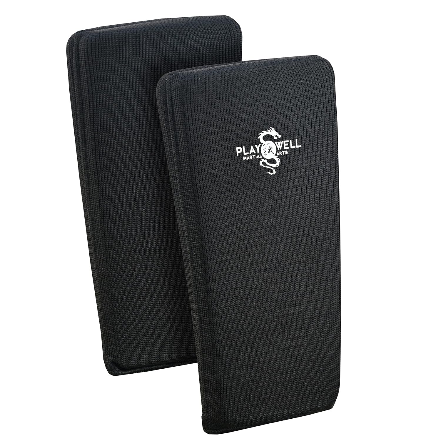 Playwell Martial Arts Black Elasticated Full contact Padded Both sides Forearm Guards - Medium