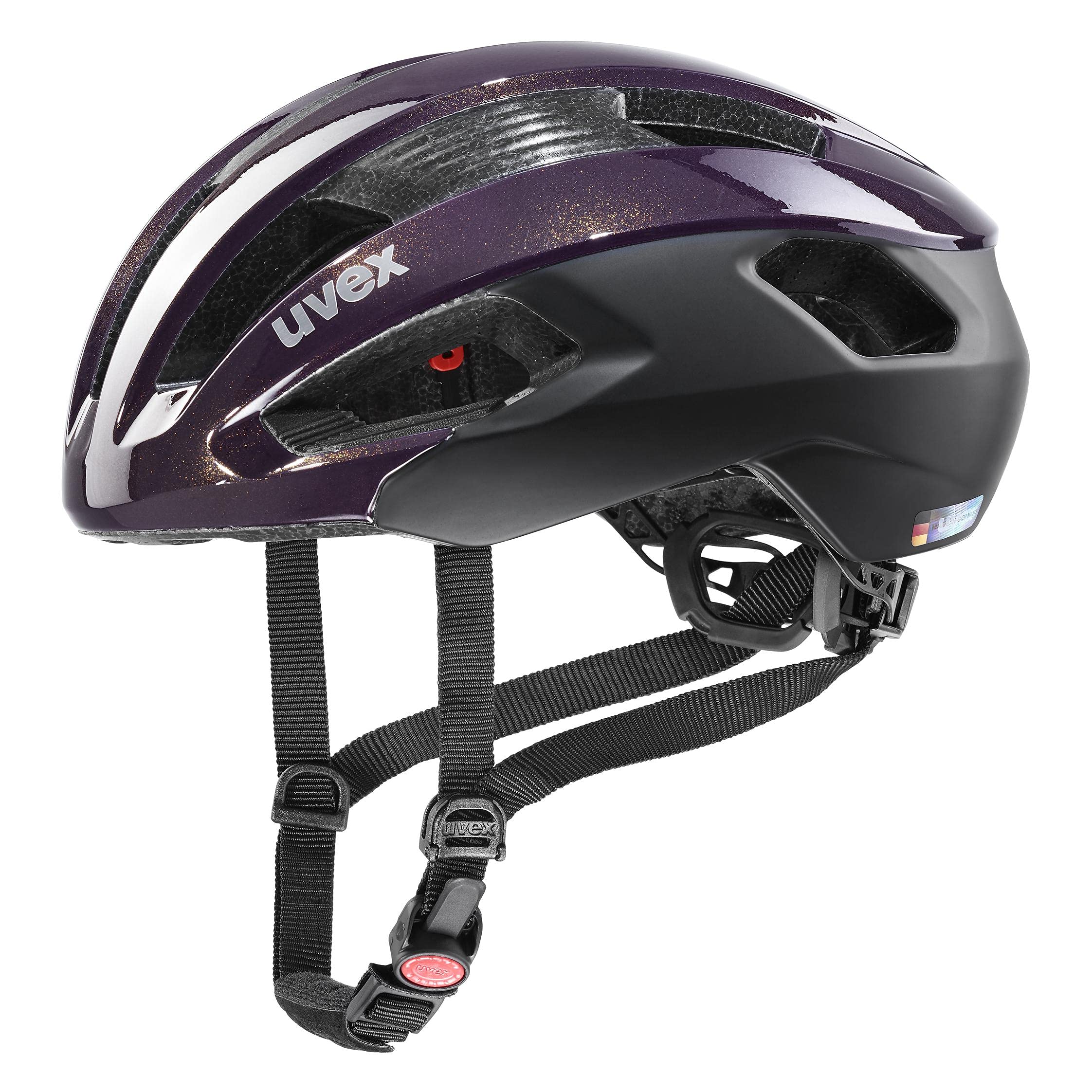 uvex Rise cc - Secure Performance Bike Helmet for Men & Women - Individual Fit - Optimized Ventilation - Prestige - Black - 52-56 cm