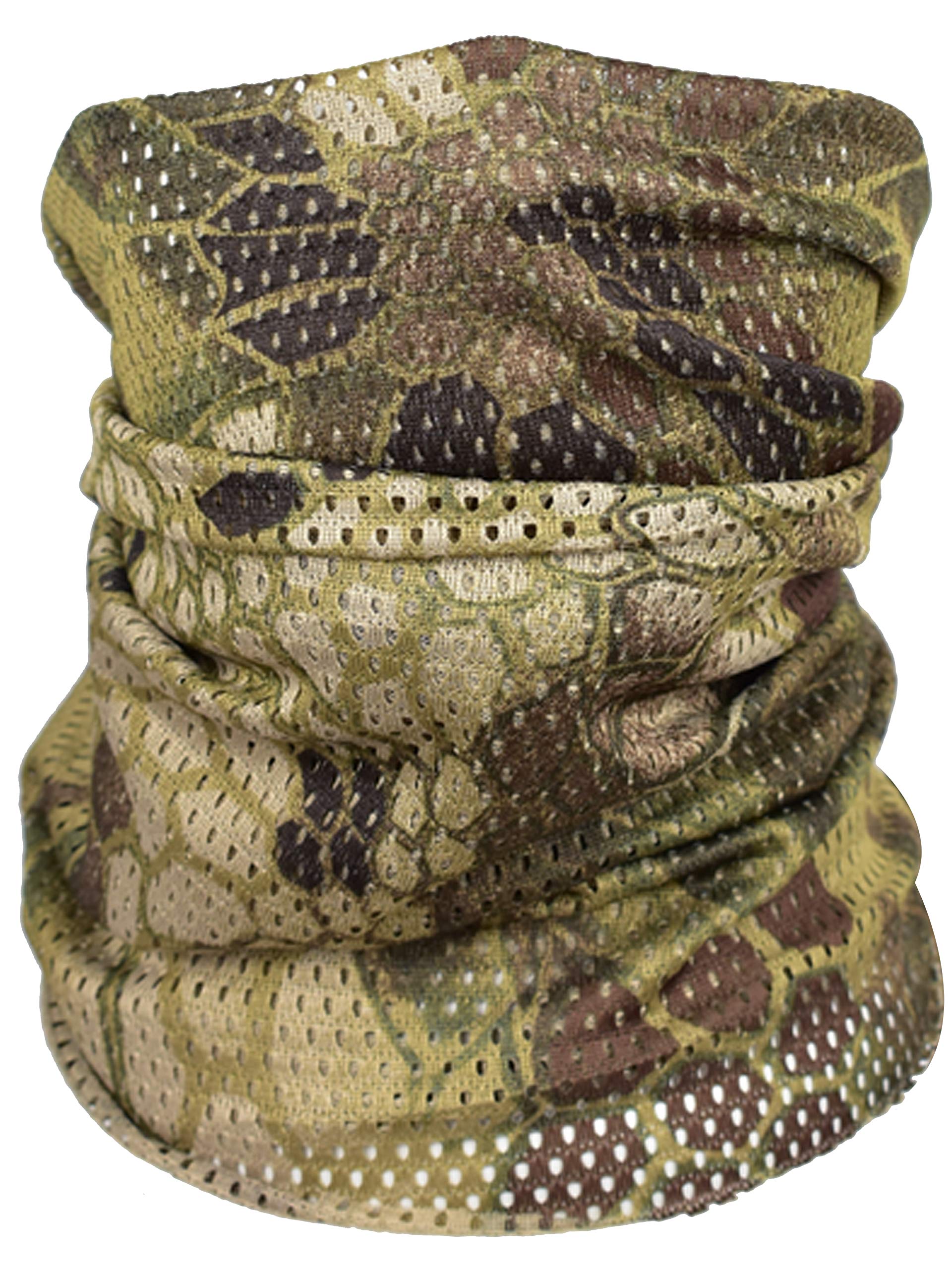 QMFIVE Tactical Camouflage Scarf, Men and Women Multi-purpose Military Headband Style Head Wrap Face Mesh Neckerchief,MR,150 x 40cm / ~50 x 13 inch