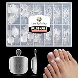 Square Toe Nails Tips Short Toe Press Ons Nails