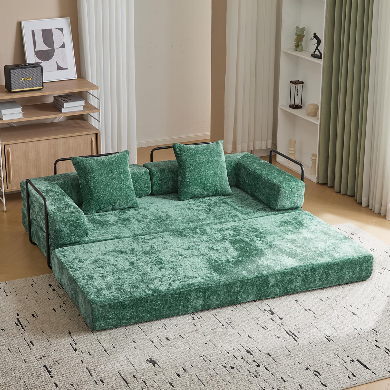 Convertible Sleeper Sofa Bed, Compression Folding
