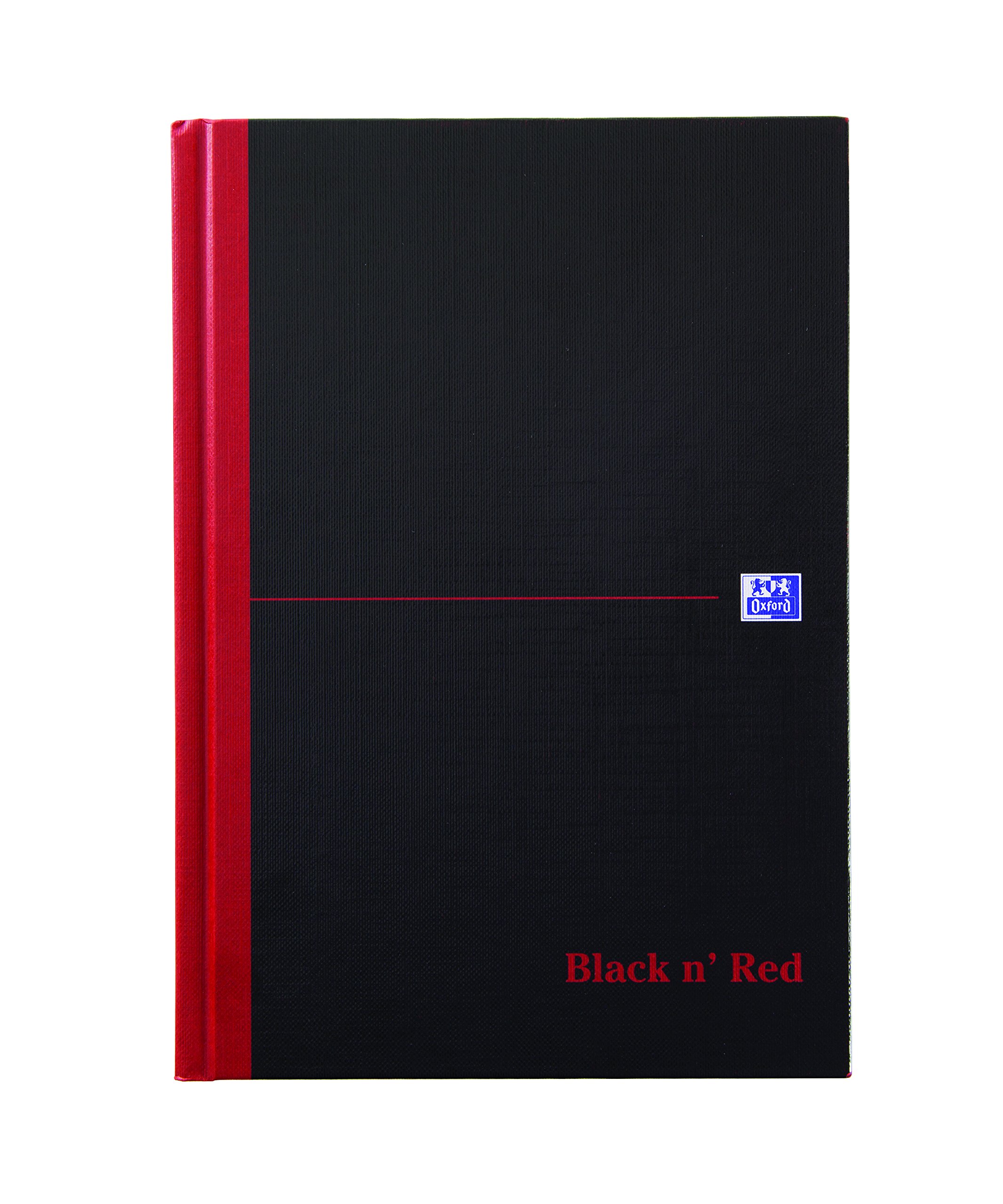 Oxford Black n' Red A5 Hardback Casebound Notebook Ruled with Single Cash 192 Page, 5 Notebooks