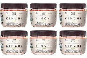 JONGGA Authentic Korean Cold Chain Vegan Kimchi (Sliced, 300g (10.58 Oz) x 6Pack), Premium quality kimchi made using traditional Korean recipe (Made in USA)